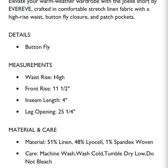 Evereve Joelle Stretch Red Linen Shorts - Picture 4 of 4